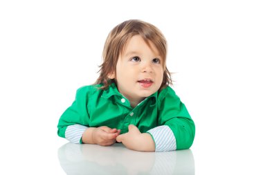 Cute 2 years old boy clipart