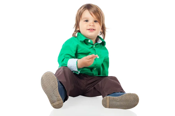 Симпатичный двухлетний мальчик — стоковое фото