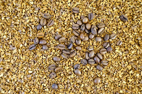 Coffee beans and grains texture — Stock Photo, Image
