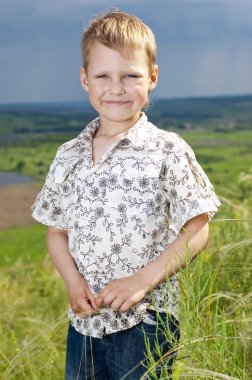 Portrait of little boy clipart