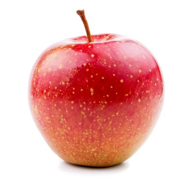 Kırmızı elma beyaz üzerine izole