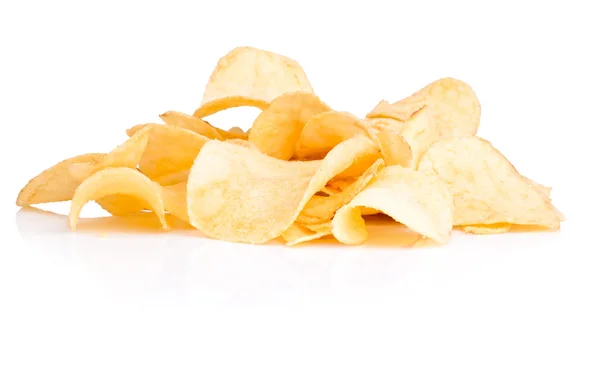 Högen med chips isolerad på vit bakgrund — Stockfoto