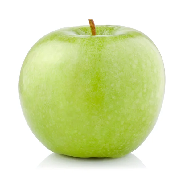 Single Green Apple isolated on a white background — Stock Photo, Image