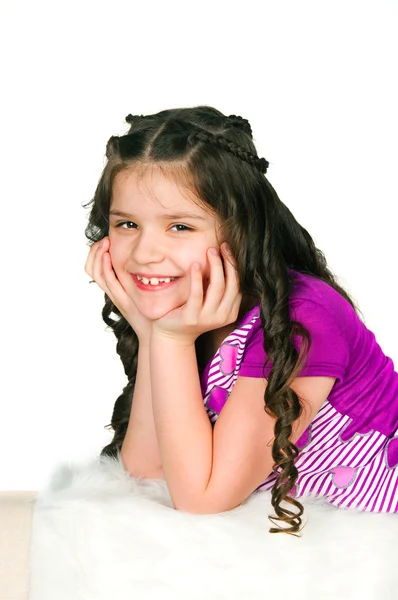 Portrét dívky, deset let — Stock fotografie