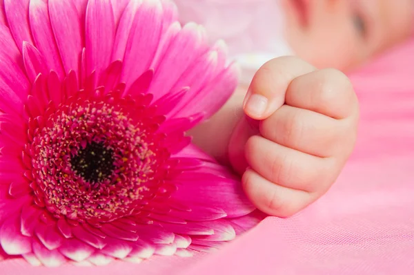 Рука новорожденного ребенка — стоковое фото