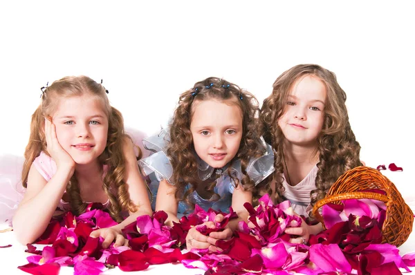 Três meninas elegantes — Fotografia de Stock