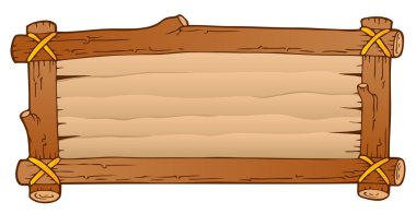 Wooden board theme image 1 clipart