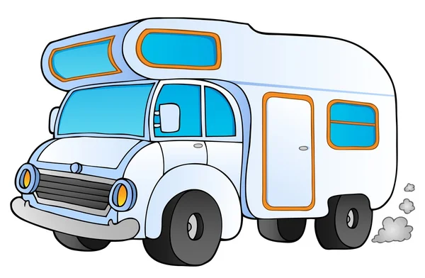Caminhão de acampamento dos desenhos animados — Vetor de Stock