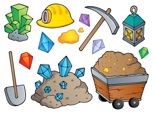 Mining theme collection 1 — Stock Vector