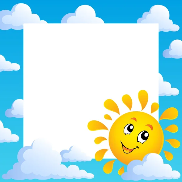 太阳主题框架 1 — 图库矢量图片