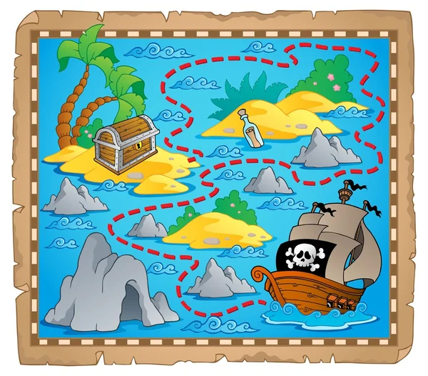 Treasure map theme image 3 — Stock Vector