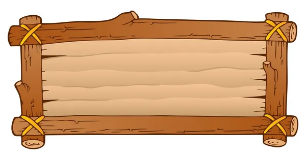 Houten plank thema afbeelding 1 — Stockvector