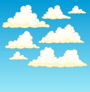Cloudy sky background 5 clipart