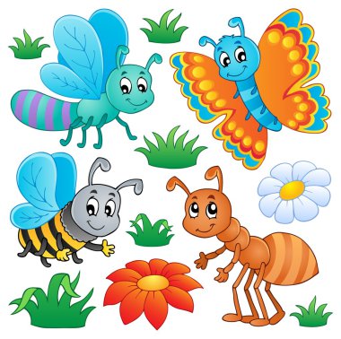 Cute bugs collection 2 clipart