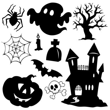 Halloween silhouettes collection 1 clipart