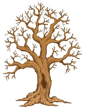 Tree theme drawing 2 clipart