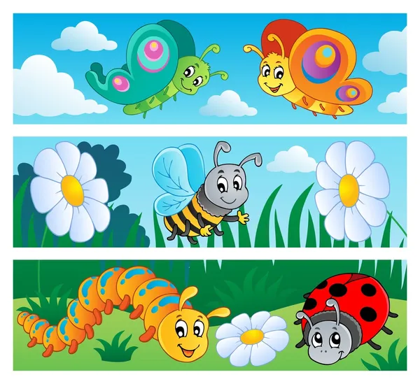 Bugs banners collectie 1 — Stockvector