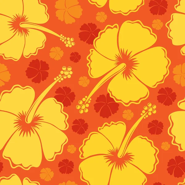 Hibiscus seamless background 2 — Stock Vector