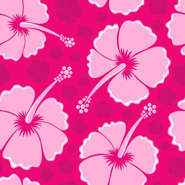 Hibiscus seamless background 3 — Stock Vector