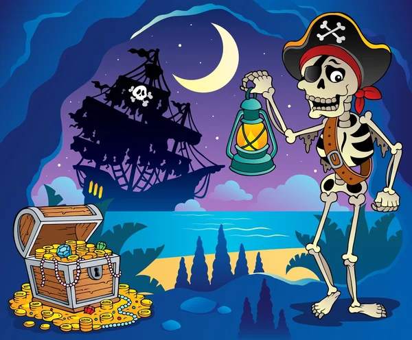 Pirate cove temabild 2 — Stock vektor