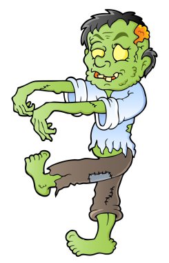 Cartoon zombie theme image 1 clipart