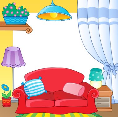 Furniture theme frame 1 clipart