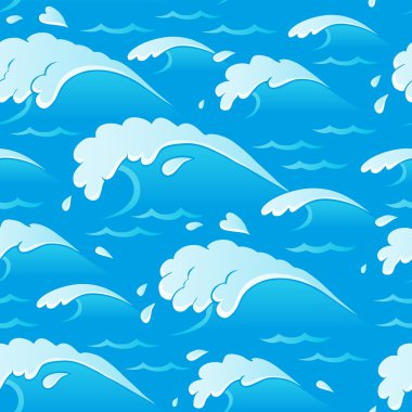 Waves theme seamless background 1 clipart