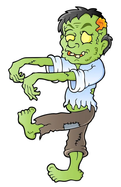 Çizgi film zombi Tema Resim 1 — Stok Vektör