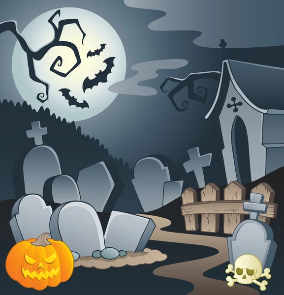 Cemetery theme image 1 — Stock Vector