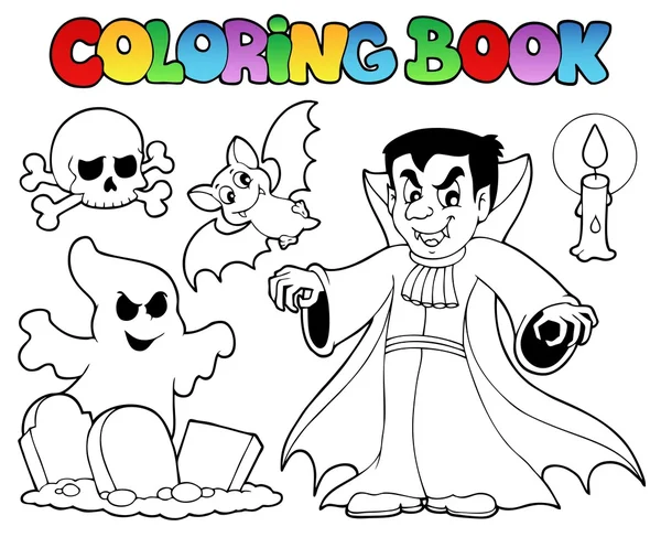 Livro para colorir Tópico de Halloween 5 —  Vetores de Stock