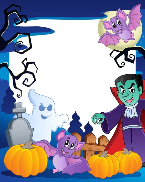 Cadre avec thème d'Halloween 6 — Image vectorielle