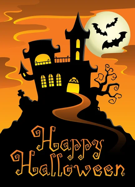 Fröhliches Halloween-Thema Bild 1 — Stockvektor