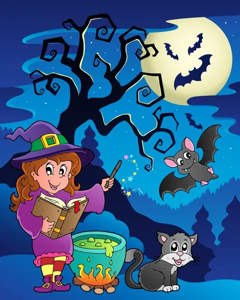 Scène avec Halloween thème 9 — Image vectorielle