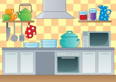 Kitchen theme image 1 clipart