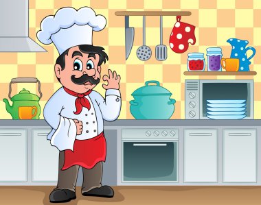 Kitchen theme image 2 clipart