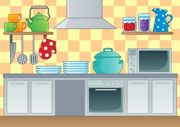Küche Thema Bild 1 — Stockvektor