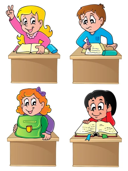 Iskolai tanulók téma kép 1 — Stock Vector