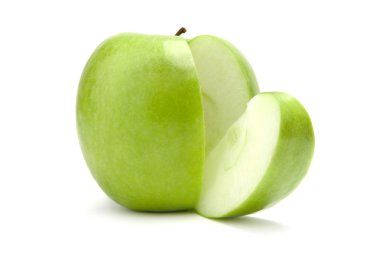 Sliced green apple clipart