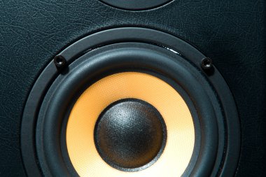 Audio system equipment - speaker close up view clipart