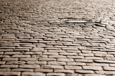 Old cobblestone road clipart