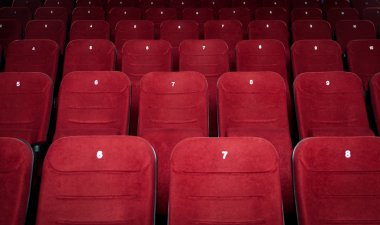 Empty cinema hall seats clipart