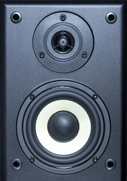 Audio system sprzęt - głośnik z bliska widok — Zdjęcie stockowe
