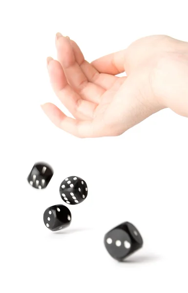 Throwing dices — Zdjęcie stockowe