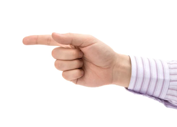 Mannens pekande finger — Stockfoto