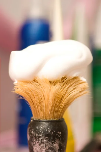 Acessórios de homem - escova de barbear — Fotografia de Stock