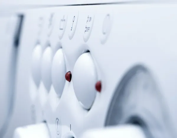 Білий пральна машина — стокове фото