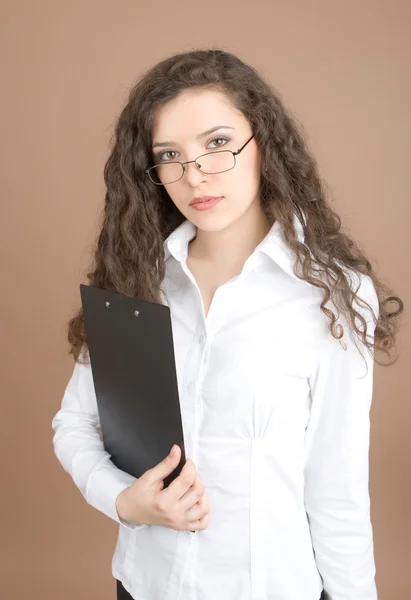 Young businesswoman serious looking — Stock Photo, Image