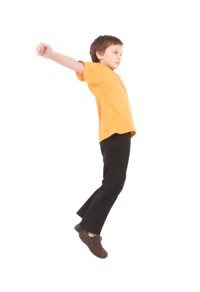 Jovem rapaz saltando — Fotografia de Stock