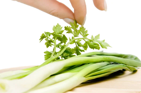 Salade voorbereiding — Stockfoto