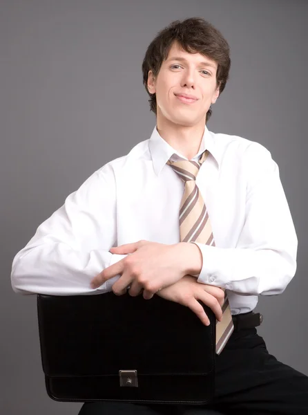 Young businessman serious looking — Stock Photo, Image